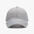 Light grey quick-dry perforated baseball cap for running with laser-cut holes - Light Gray