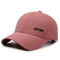Quick-dry breathable baseball cap in dark pink with laser-cut holes and SPIRIT logo - Adjustable / Deep Pink