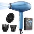Blauwe ionische haardroger set met diffuser en opzetstukken in professionele kit 9267 - 9267 Blauw
