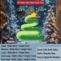 Size chart for green Christmas tree static window stickers with 5 sizing options - Small (40*45CM)