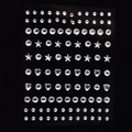 Clear self-adhesive face gems with star and heart shapes for creative makeup - MX-021 Star Moon Heart