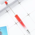 DIY plastic beadable ballpoint pen in gradient red glitter finish with silver metal tip - Pearl Gradient Red