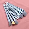 13-piece light blue makeup brush set with soft bristles for foundation and eyeshadow - 13Pcs Royal Blue [OPP Bag]