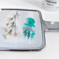 Mini acetate hair claw clip in gradient blue-green finish for elegant styling - Aurora Green