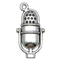 Vintage silver alloy microphone charm pendant for DIY bracelets and necklaces jewelry - 1Pc Microphone 26x13mm