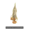 Mini snowy cedar Christmas tree with burlap base ornament in small size for desktop decor - Model K: Burlap Base Cedar Ornament Small (32CM)