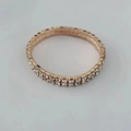 Bracelet tennis classique en or rose avec une rangée de zircons ronds et étincelants - 3024 Double Or Rose