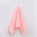 Pink microfiber waffle weave hand towel with cloud texture and durable white stitched edges - 35x75cm Towel / Pink