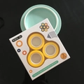 Three yellow magnetic fidget rings for stress relief and focus for ages eight and up - Yellow 3pcs Boxed Set