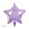 Single 18-inch star shaped purple foil balloon with metallic finish for party decor - Star Light Purple