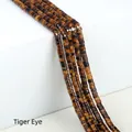 Tiger Eye natural stone flat rondelle beads 2x4mm for DIY jewelry making accessories - 2x4mm Spacer Beads (Approx. 150 Beads/Strand) / Tiger's Eye