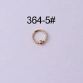 Hufeisenring in Roségold mit Zirkonia-Besatz für Ohr- und Nasen-Piercings - Roségold Strass Rundring mit Perle (364-5#)