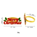 Christmas napkin ring with red enamel Merry Christmas text and sparkling rhinestones - Merry Christmas Letter