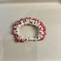Elastico per capelli a quadretti rossi con pizzo e motivi a orsetto carini - Fiocco a Scacchi Bianco e Rosso