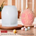 Stampo in silicone a rilievo floreale per uova di Pasqua e candele fai da te - Pasqua A ZL-836
