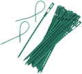 Adjustable green plastic garden ties for supporting and fixing climbing plants - 20PCS Ties