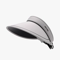 Light gray foldable sun visor hat with adjustable strap for outdoor UV protection - Adjustable / Gray