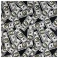 Polyester sports bandana featuring creative black and white stacked dollar bill print - 54*54CM / Polyester US Dollar
