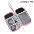 Pink single layer travel electronic organizer bag for cables and power bank - Single Layer / Pink