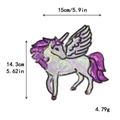 Sparkling unicorn sequin patch in purple and iridescent white for DIY clothing decor - Phantom Unicorn