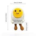 Handmade knitted fried egg plush toy with encouraging EGG-cellent card and tiny legs - Easter Egg