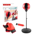 Adjustable height red and black speed ball boxing training set with gloves and pump - Small Ball And Small Gloves Set (SM168-3)