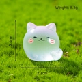 Luminous purple and green cat figurine miniature with 2.4cm height and 8.3g weight - Pink (Long Tail Kitten)