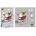 Christmas snowman and snowflake window stickers set with Merry Christmas lettering - BQ395