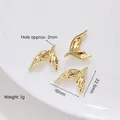 Golden fish tail alloy pendant for DIY jewelry making, 16x22.5mm ocean series accessory - 3# Gold Whale Tail