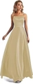 Elegant champagne satin evening gown with adjustable spaghetti straps and high waist cut - US size 2 / Champagne
