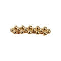Minimalist gold beaded metal hair clip with a vintage-inspired textured spring design - Gold Double Bead Row