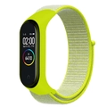 Neon green nylon loop strap for Xiaomi smart band with adjustable hook and loop fastener - Light Bright Yellow