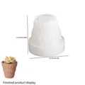 Stampo in silicone geometrico bianco per vasi di fiori fai-da-te, 12,2 cm x 11,4 cm - Vaso Grande n. 1 (Motivo a Diamante)