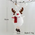 Style C plush Christmas reindeer pendant with red scarf and boots, size 16x7cm - Reindeer (Style A)
