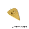 18K vergoldeter Edelstahl-Herzanhänger mit Evil Eye Ausschnitt 27mm x 16mm - 27*16mm Herz-Auge