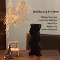 Modern black wave ceramic vase with matte frosted finish for Nordic home decor - Small Wave / Black