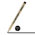 Waterproof black drawing pen with size 3 tip and khaki barrel for art and sketching - 3 Line Width / Black