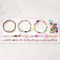 Acrylic bead design board for DIY bracelets with measurement scales and resin beads - Acrylic Long Bead Tray