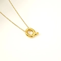 Collier avec pendentif lettre Q style ballon en acier titane plaqué or 18 carats - Lettre Q (S-P062-Q)