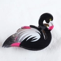 Cute acrylic black swan hair claw clip with pink beak detail for elegant hairstyling - Black