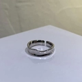Irregular wave design S925 sterling silver ring in adjustable open silver finish - S925 Silver Irregular Wave Ring (J510)