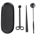 Black 4-Piece Set (Bell Snuffer + Tray)