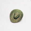 Mini cappello da cowboy verde glitterato per bottiglie di vino e decorazioni per feste - Nero Glitter