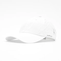 White quick-dry breathable golf baseball cap with GLWR GOLF side logo and laser cut vents - Adjustable / White