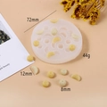 White silicone fruit mold for DIY candles with small grape and carambola slices - D41 Mini Orange