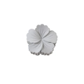 Pinza per capelli a fiore bianco opaco con cinque petali per elegante stile mare - Confezione sfusa / Grigio chiaro