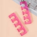 Separatori per dita dei piedi in silicone rosa glitterato per smalto unghie - Rosa Rosso