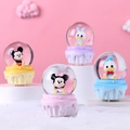 Disney characters in cupcake resin crystal balls set with pink background display - 45# Light Model / NO.44 Cartoon Doll Family Style