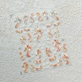 5D dragon and floral embossed nail sticker in holographic orange and gold M-295 - Holographic Orange Gold Dragon Motif (m295)