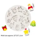Weihnachts-Silikonform mit Weihnachtsmann und Baum für DIY-Backen und Basteln - Stil 3#-Weihnachtskollektion / Grau